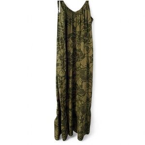 DIP Olive Green Floral Maxi Dress - Sleeveless Casual